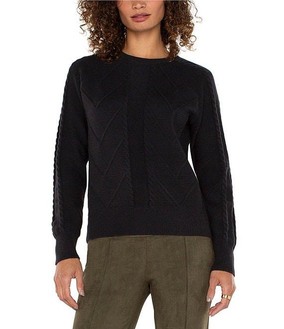 Liverpool Los Angeles Crew Neck Raglan Long Sleeve Sweater Product Image