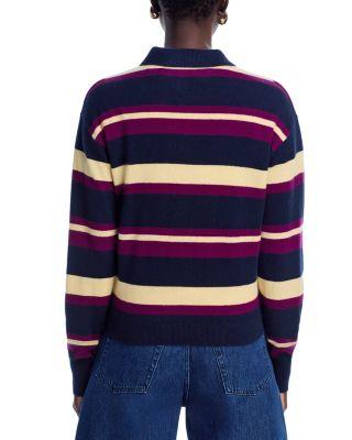 Cashmere Collegiate Striped Polo Product Image
