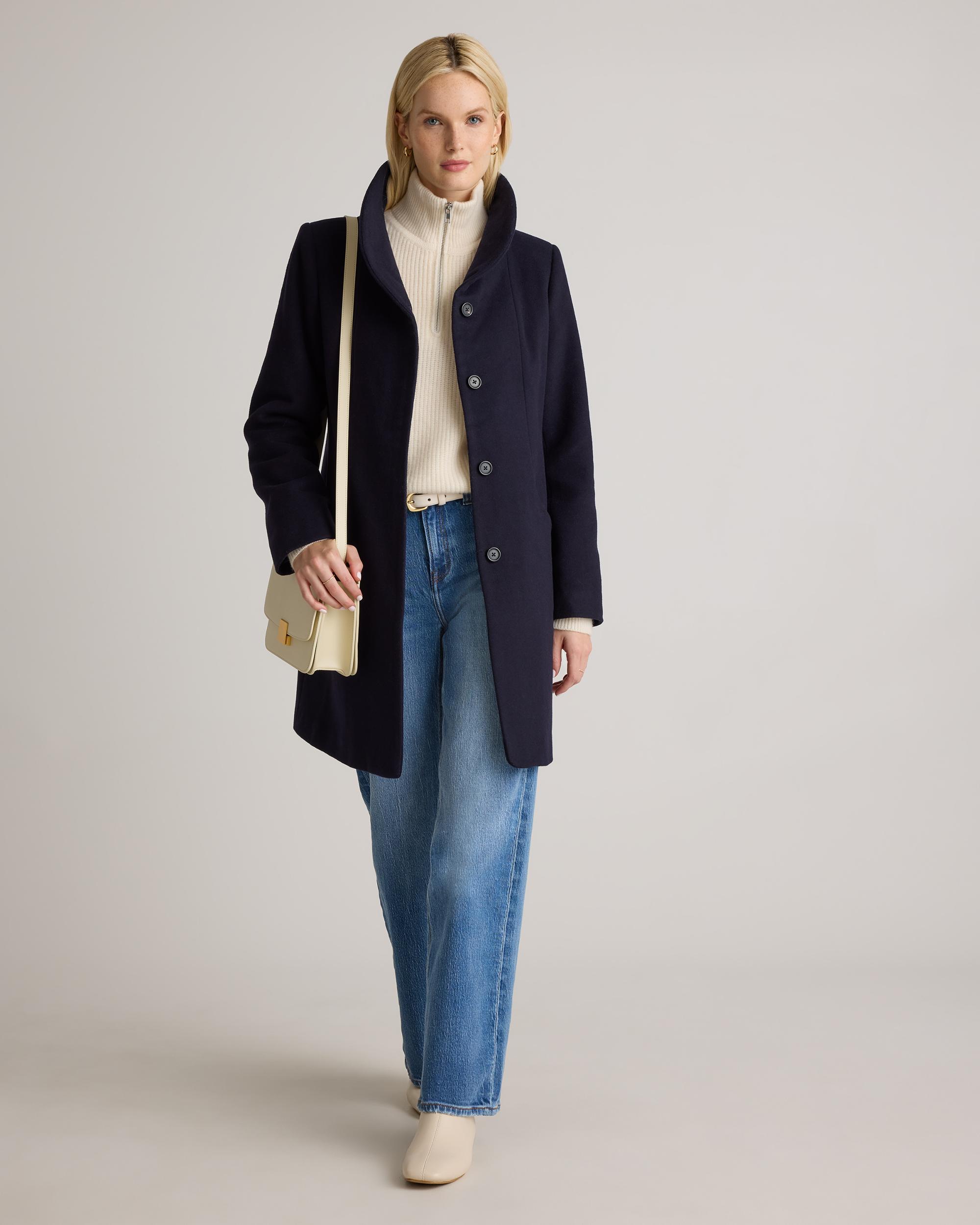 Quince | Women's Italian Wool Cocoon Coat Wool/Nylon Product Image