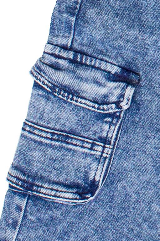 Acid Wash Cargo Jorts Product Image