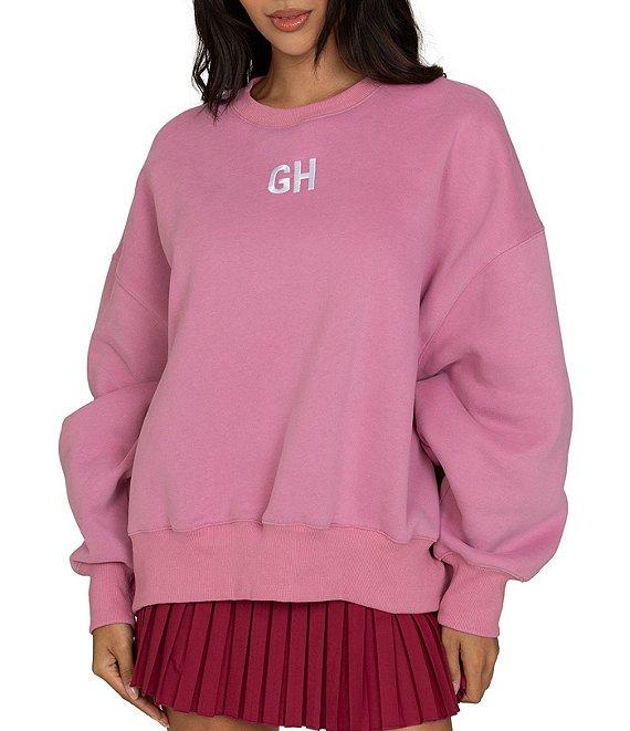 GOLD HINGE GH Embroidered Crew Neck Long Sleeve Sweater Product Image