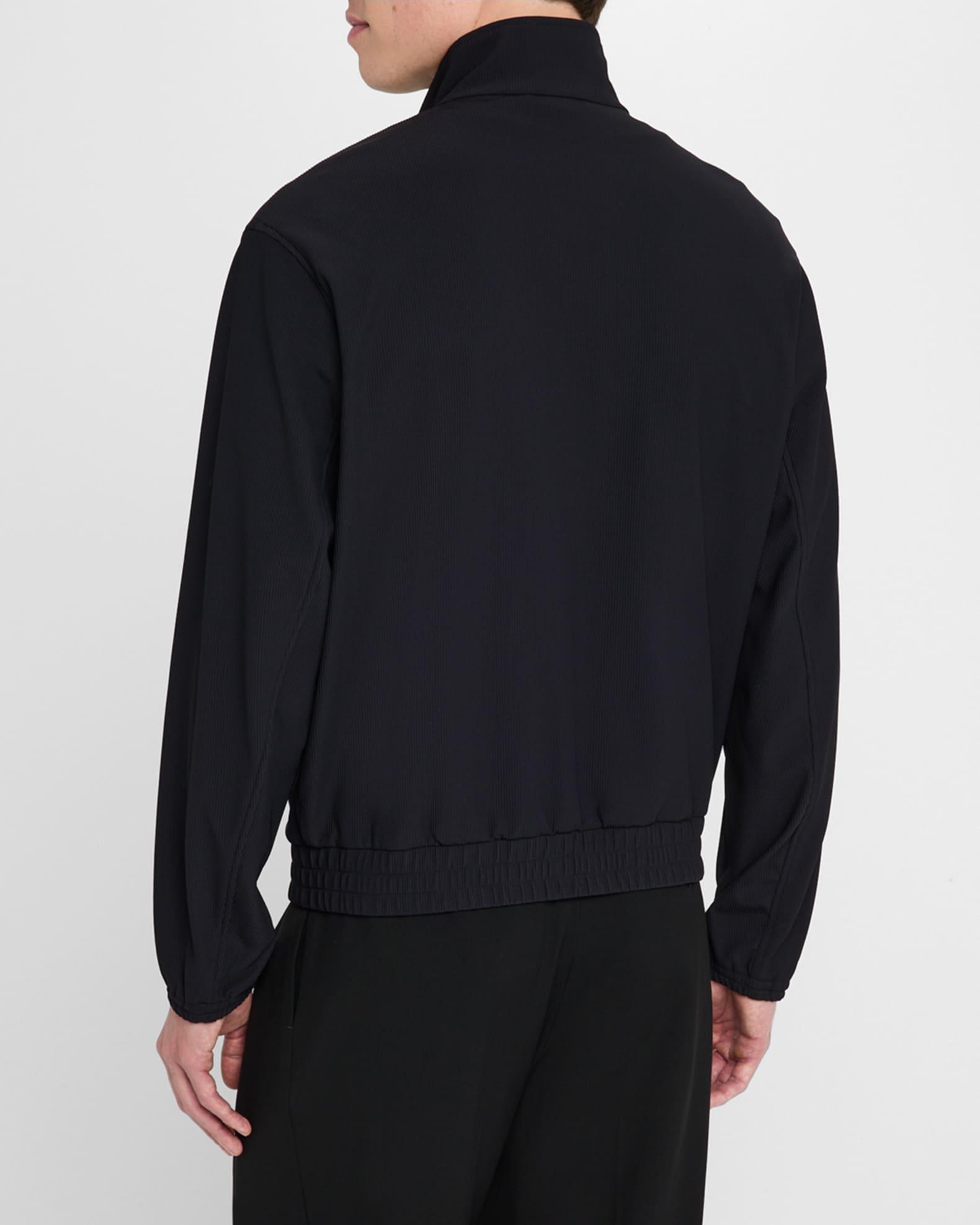 Men's Nylon Stretch Ribbed Bomber Jacket Product Image