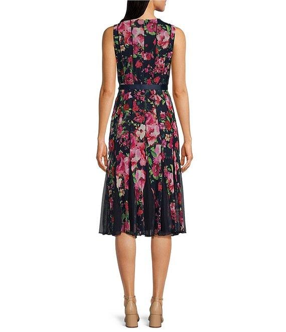 Jessica Howard Petite Size Floral Print Mesh Dress Product Image