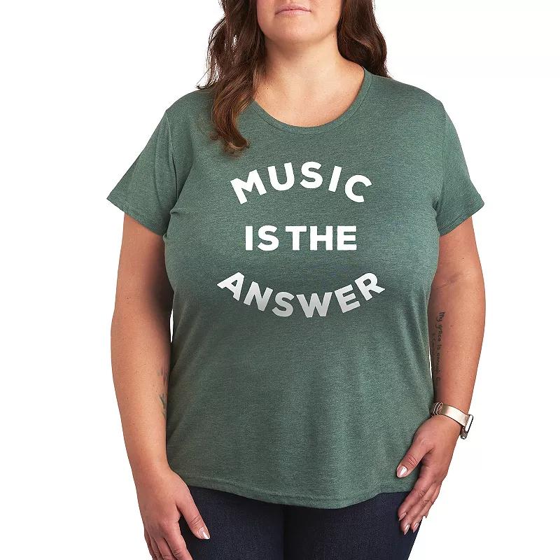 Plus Music is the Answer Graphic Tee, Women's,  Product Image