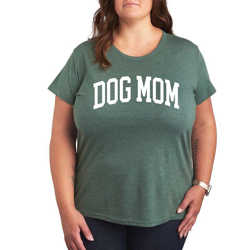 Plus Dog Mom Collegiate Graphic Tee, Women's,  Product Image
