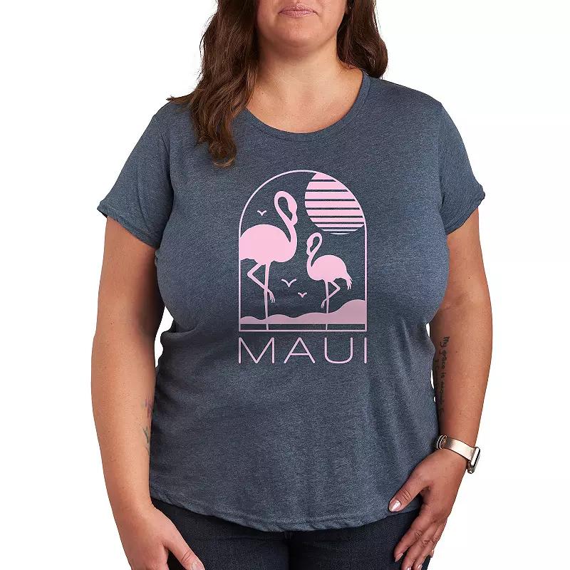 Plus Maui Flamingos Graphic Tee, Women's,  Product Image