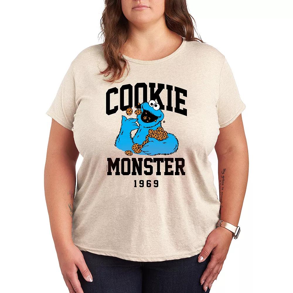 Plus Sesame Street Cookie Monster Graphic Tee, Women's,  Product Image