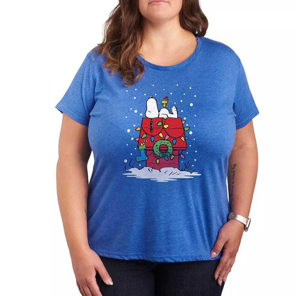 Plus Peanuts Snoopy & Woodstock Lit Up Graphic Tee, Women's,  Product Image