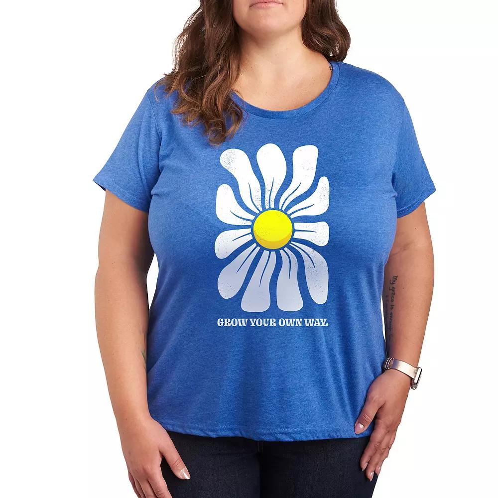 Plus Grow Your Own Way Daisy Graphic Tee, Women's,  Product Image