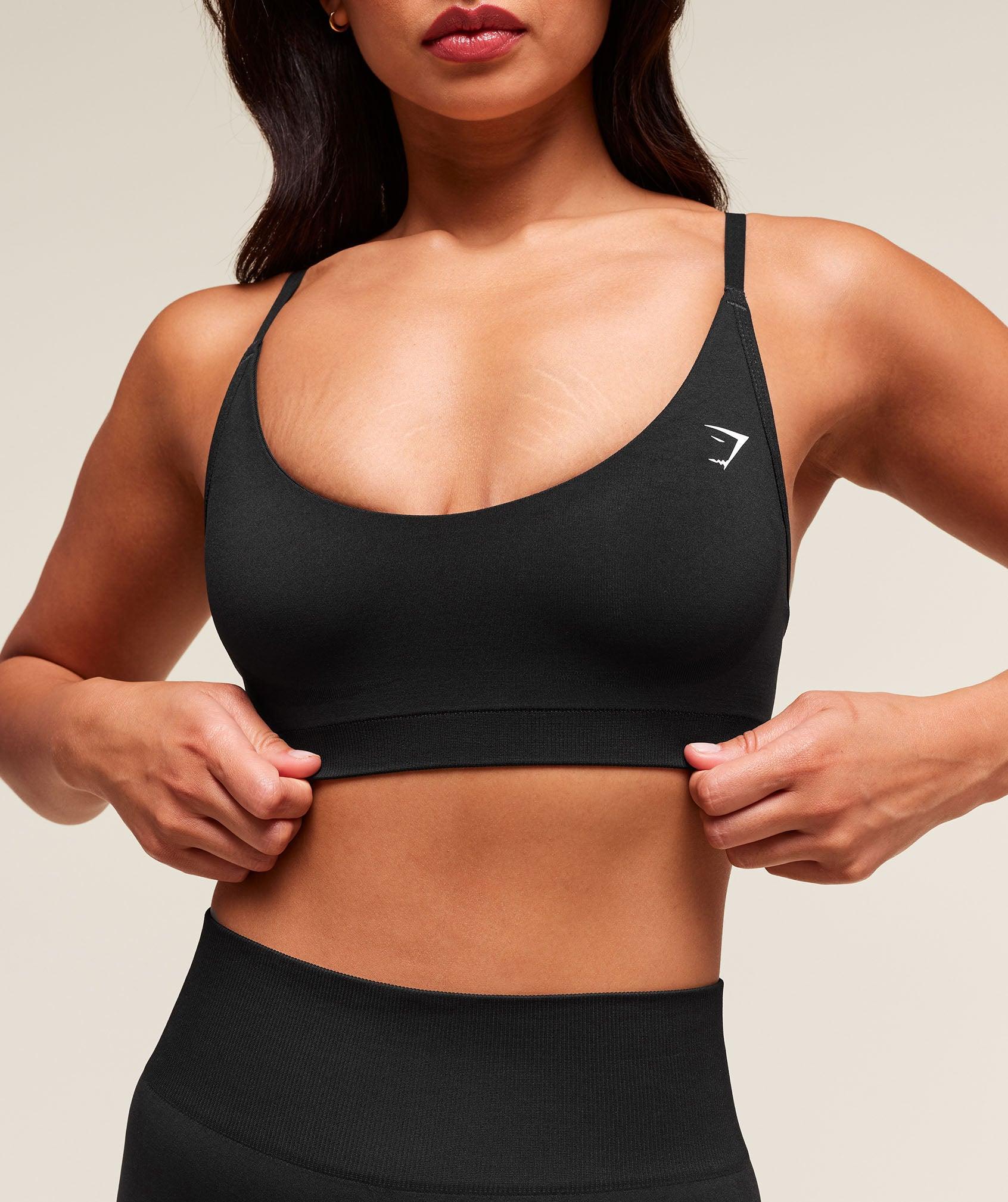 Gymshark Everyday Seamless Racerback Sports Bra - Black Female Product Image