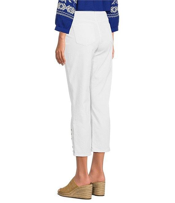 Code Bleu Chelsea High Rise Straight Leg Micro Snap Hem Jeans Product Image