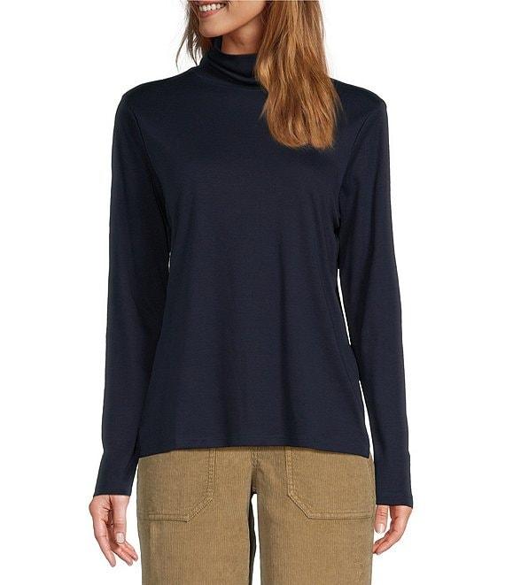 L.L.Bean Pima Cotton Long Sleeve Knit Turtleneck Product Image