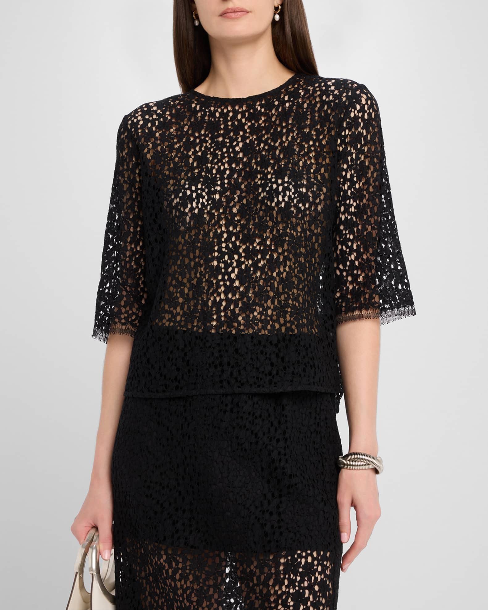 Lace Short-Sleeve T-Shirt Product Image