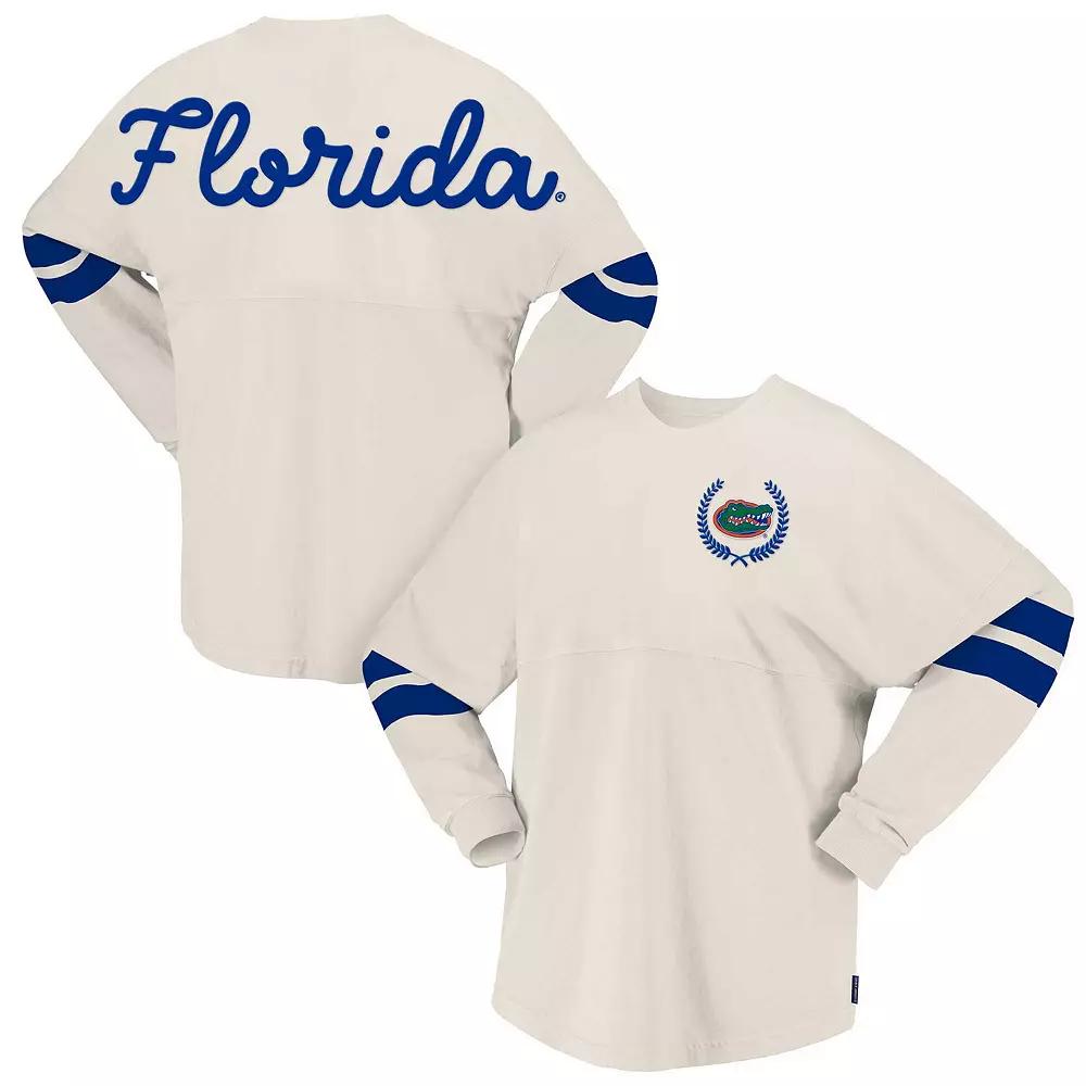 Women's Spirit Jersey Cream Florida Gators Oversized T-Shirt, Size: Large, Beige Product Image
