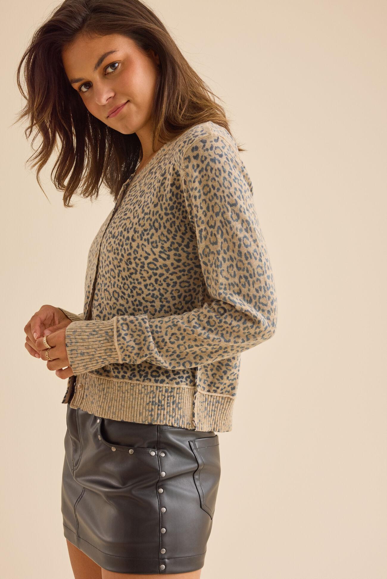 Lennox Leopard Print Cardigan Product Image