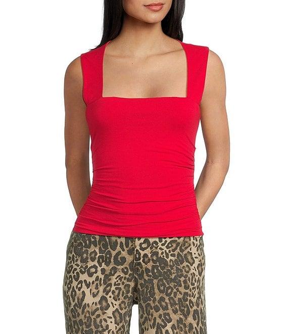 GB Square Neck Ruched Tank Top Product Image