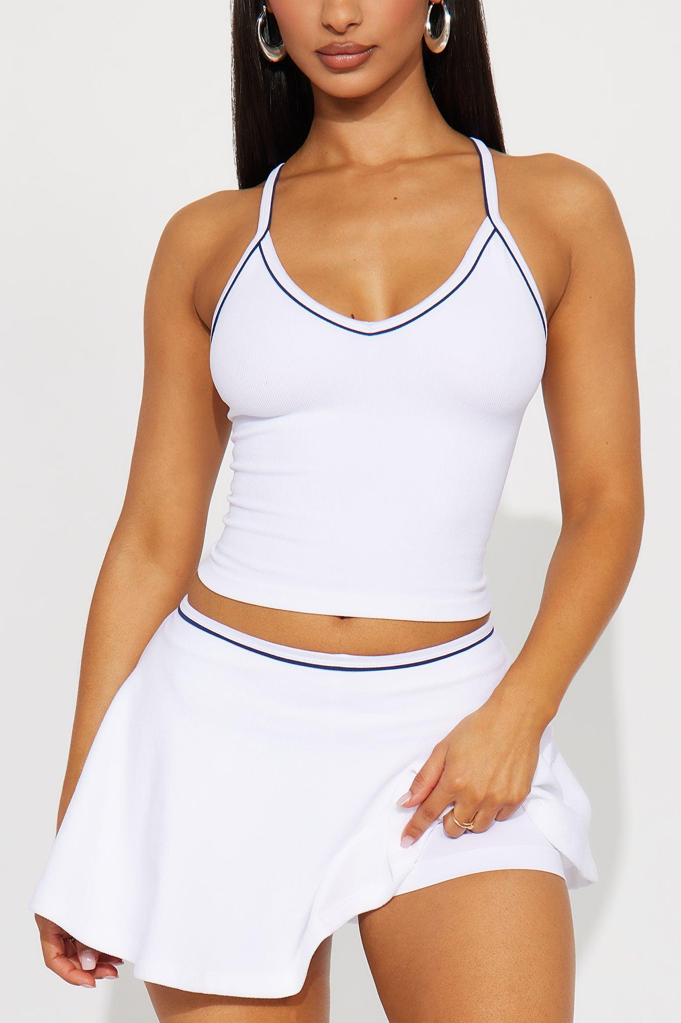 Serena Sporty Skirt Set - White Product Image