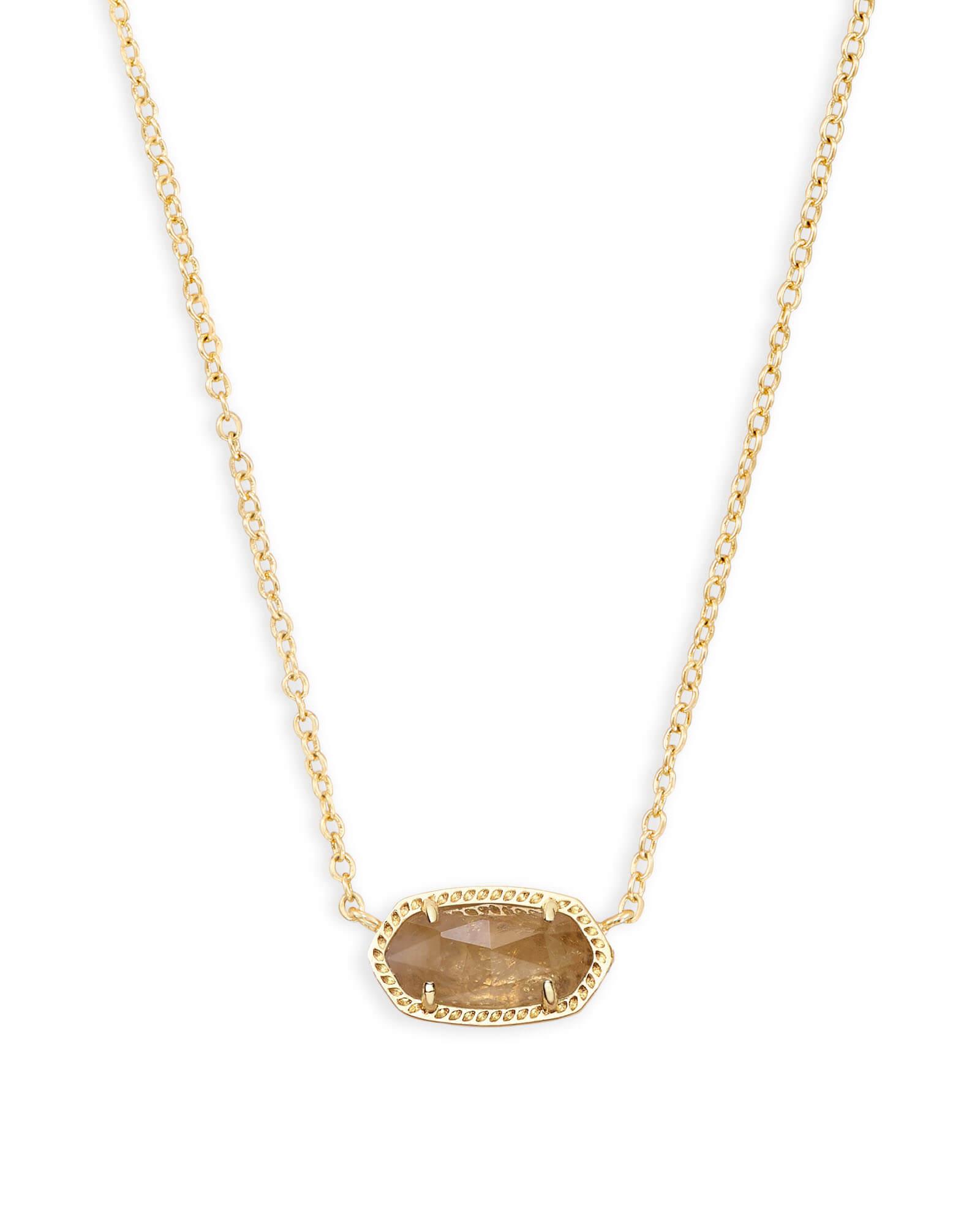 Elisa Gold Pendant Necklace in Citrine Product Image