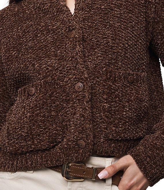 Splendid Andrea Knit Round Neck Long Sleeve Cropped Cardigan Product Image