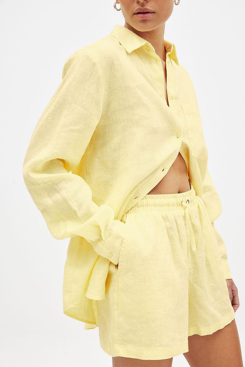 Elastic Linen Shorts Product Image