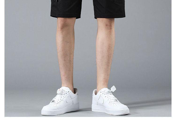 Lettering Strap Drawstring Cargo Shorts Product Image