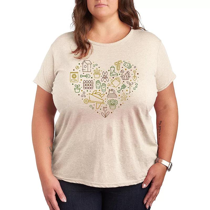 Plus Gardening Supplies Heart Graphic Tee, Women's,  Product Image