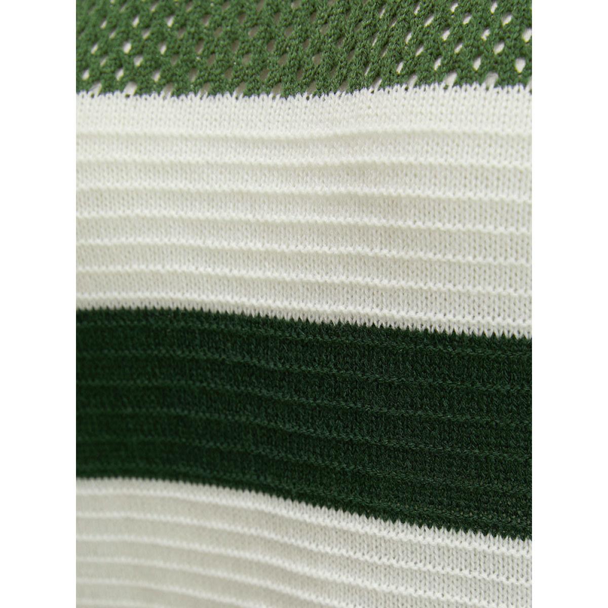 Plus Size Two Tone Colorblock Patchwork Cut Out Pullover Ivory Women Casual Loose Long Sleeve Round Neck Dailywear Pullovers BloomChic 12/L Product Image