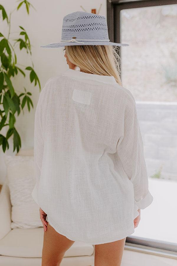 Seaside Breeze Linen-Blend Button Up Product Image