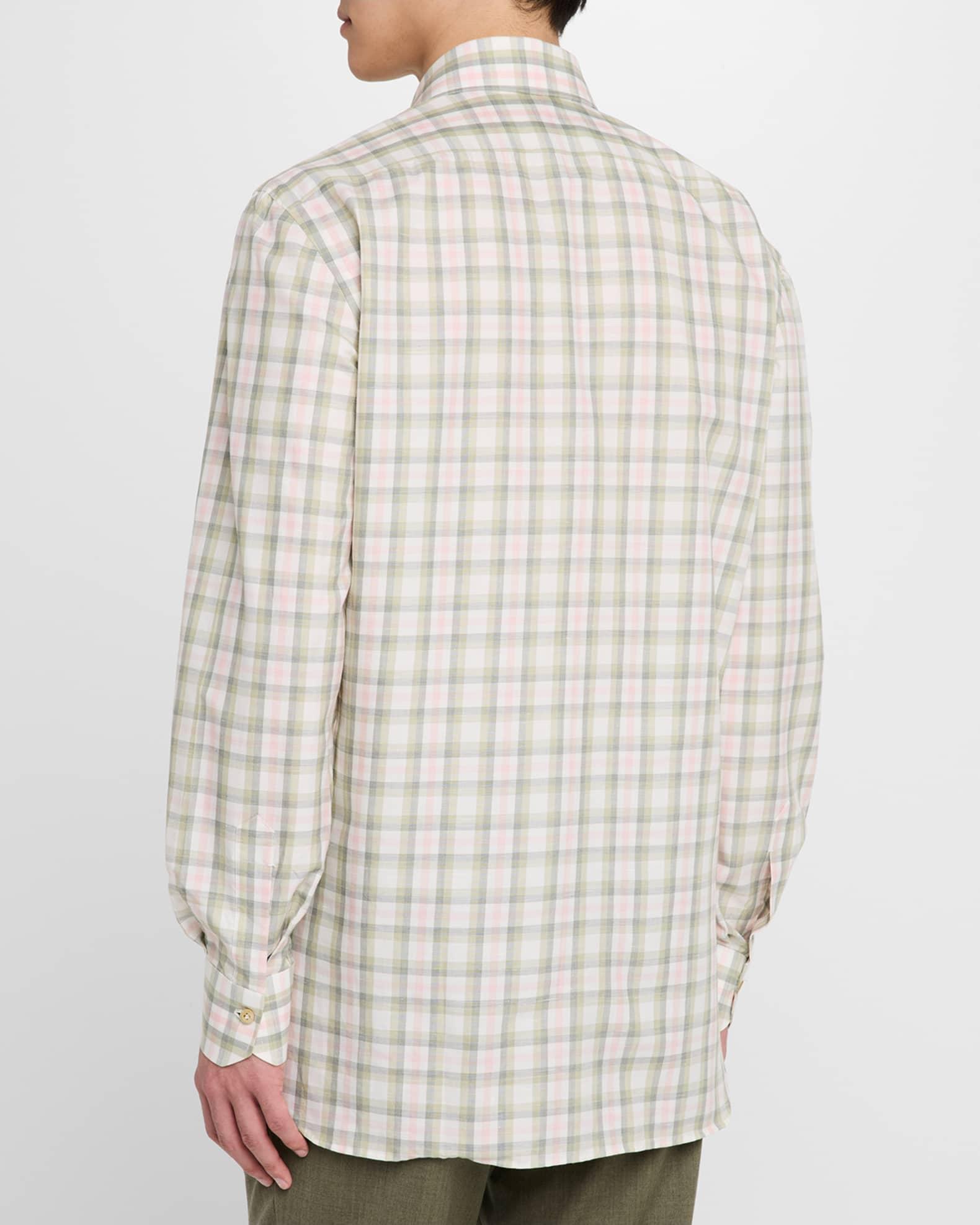 Men's Cotton Check Sport Shirt Product Image