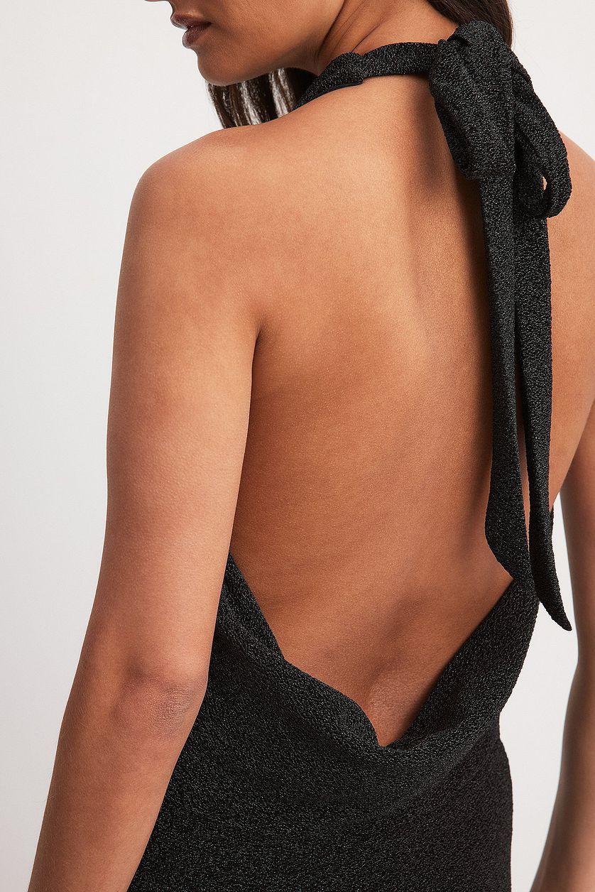 Lurex Halterneck Midi Dress Product Image