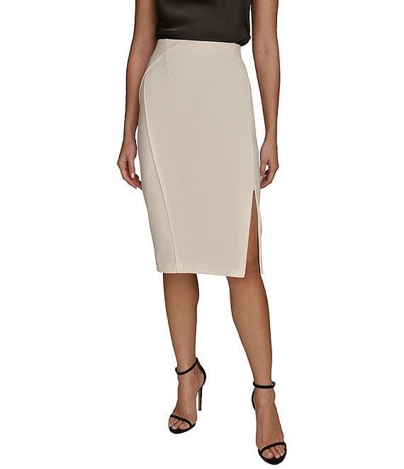 Donna Karan Seamed Zipper-Slit Pencil Skirt Product Image