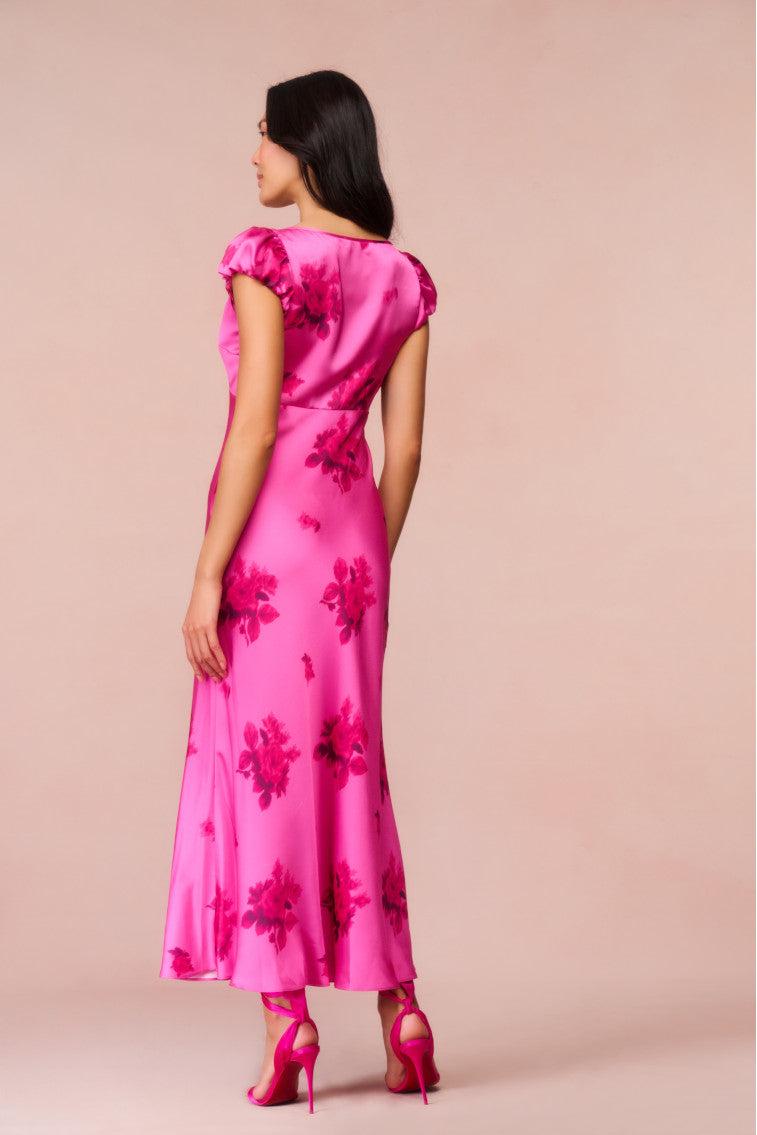Joelette Floral Satin Maxi Dress Product Image