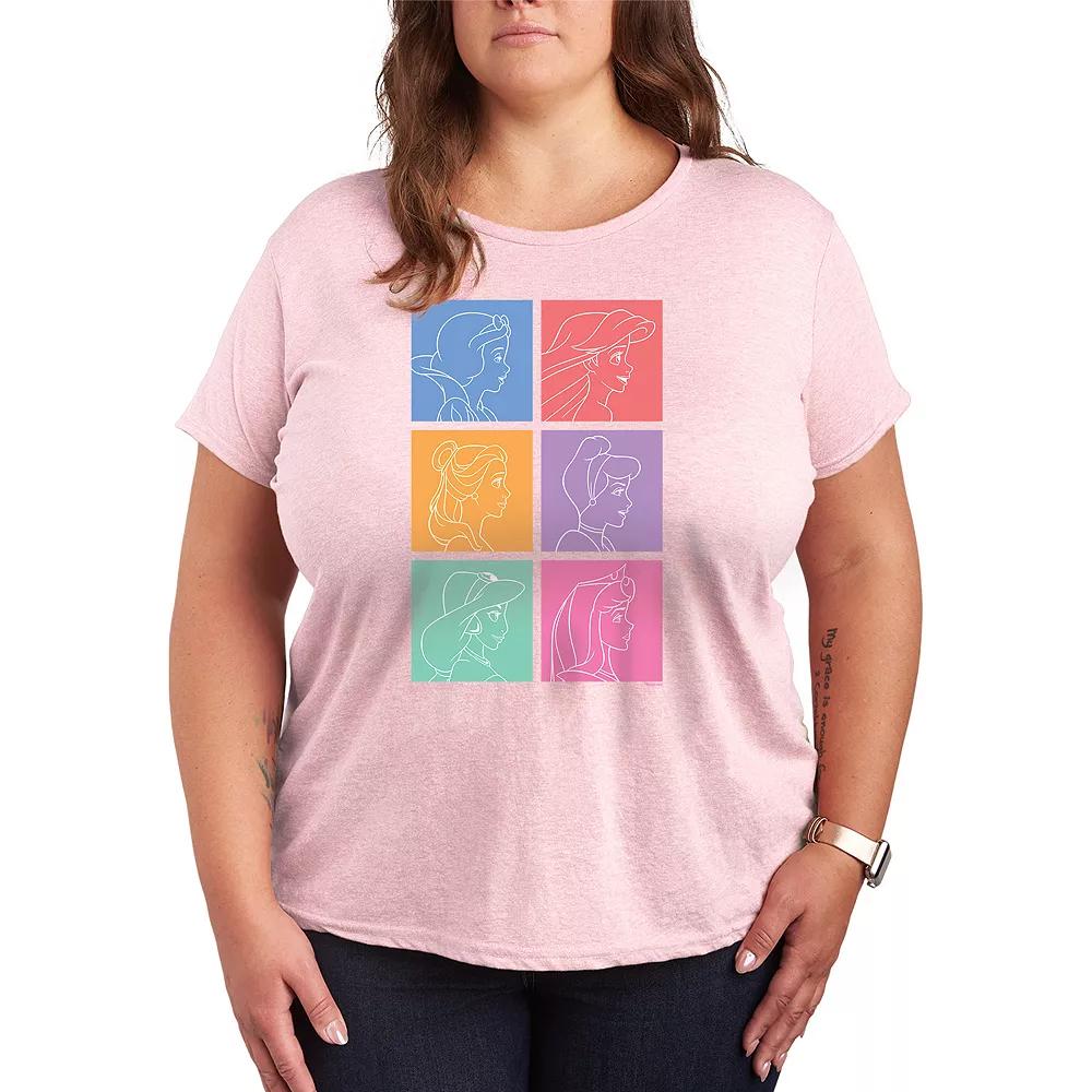 Disney Princess Plus Princess Grid Graphic Tee, Women's,  Product Image