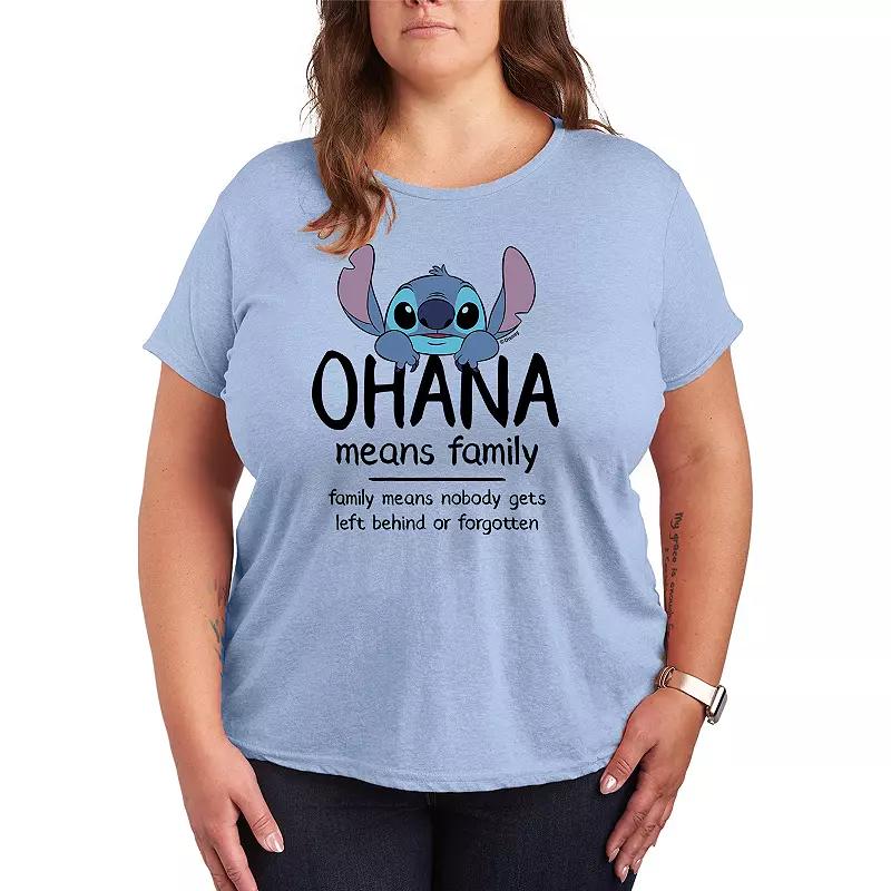Disney's Lilo & Stitch Plus Ohana Graphic Tee, Women's,  Product Image