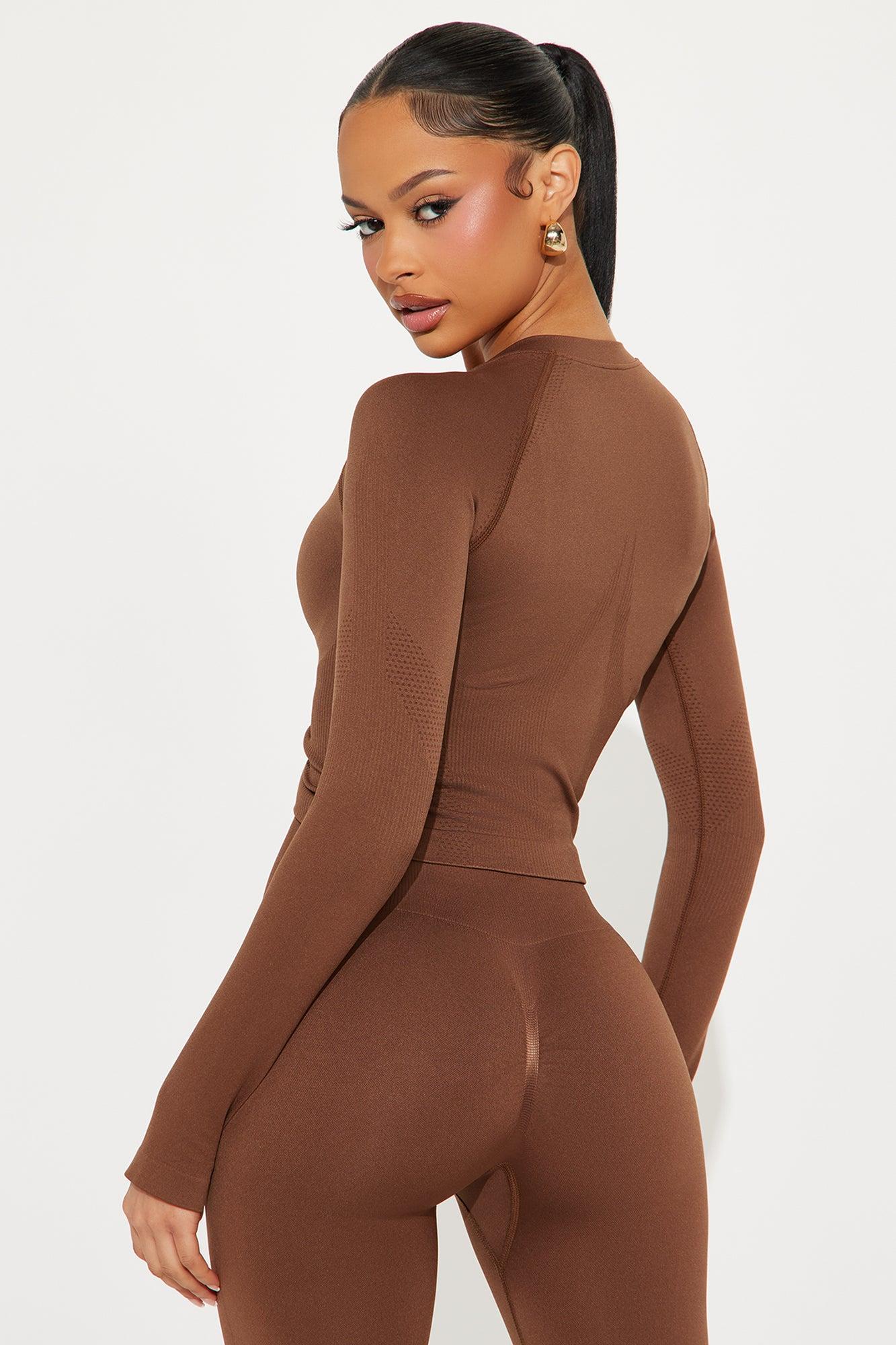 Smooth Sculpt Seamless Active Jacket - Mocha Product Image