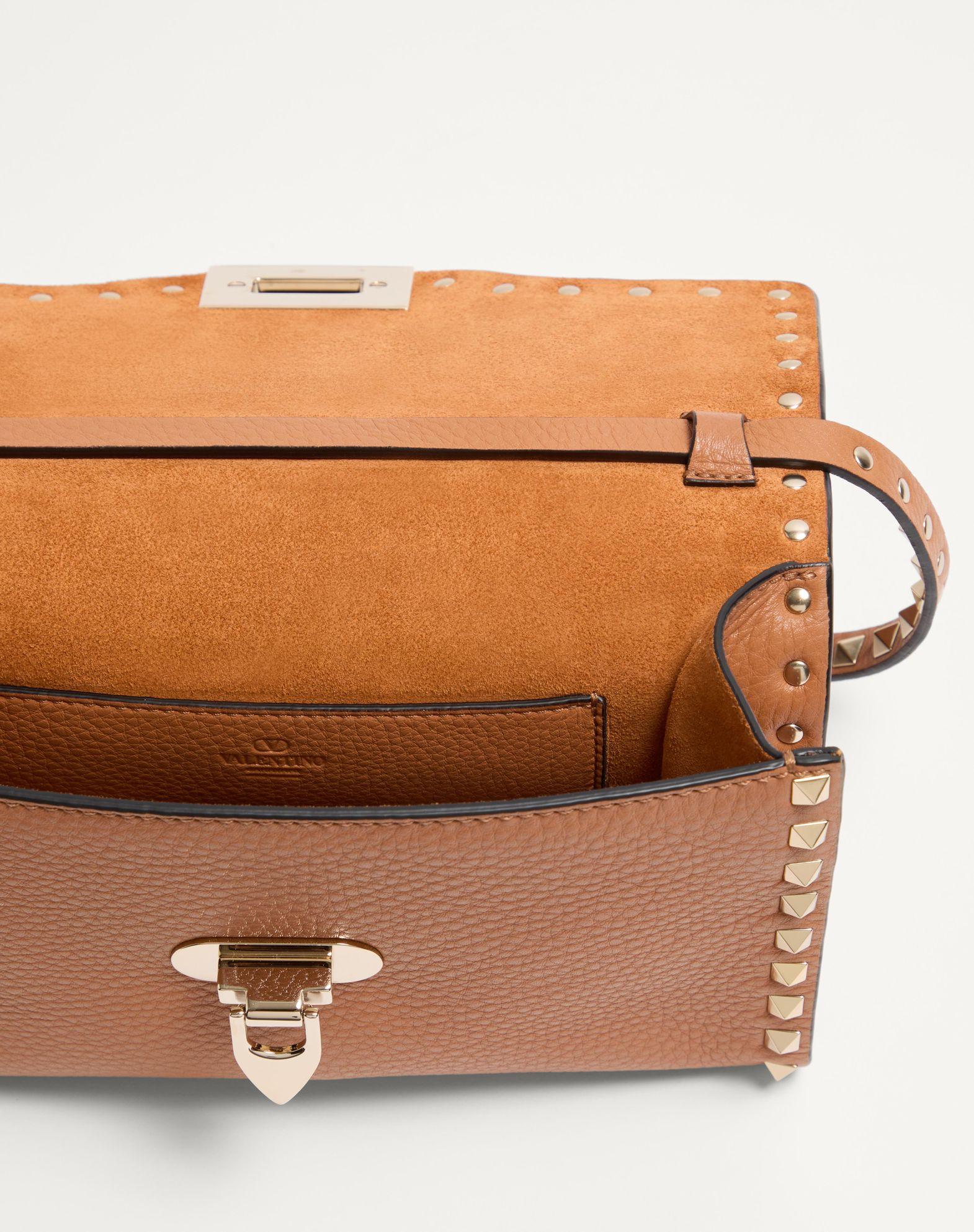 Small Rockstud Grainy Calfskin Crossbody Bag Product Image