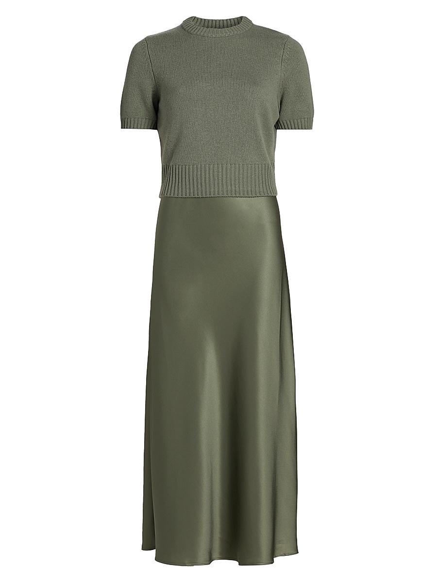 Womens Fleur Combo Midi-Dress Product Image