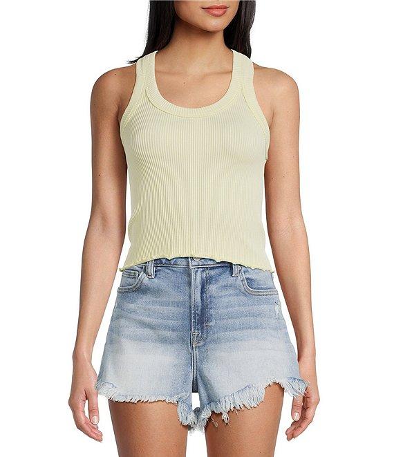 Moa Moa Ribbed Scoop Neck Tank Product Image