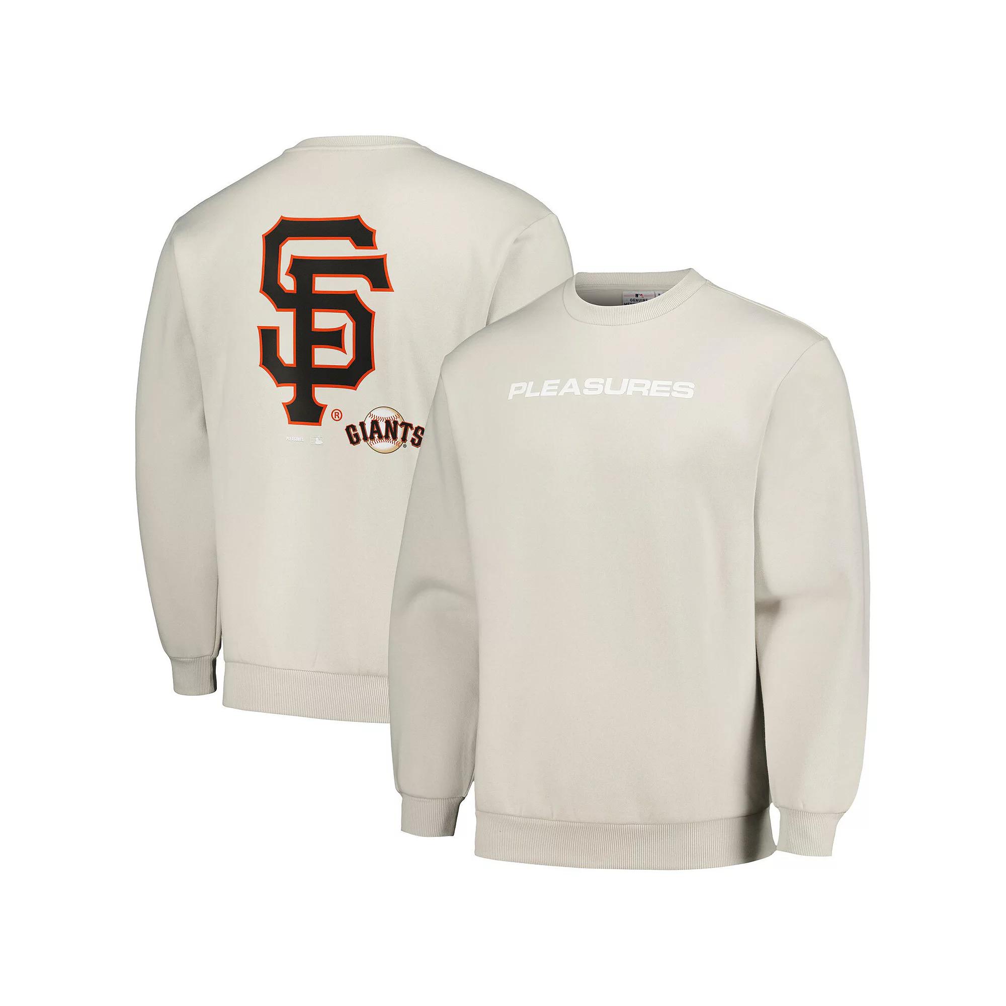 Men's PLEASURES Gray San Francisco Giants Ballpark Pullover Sweatshirt,  Product Image