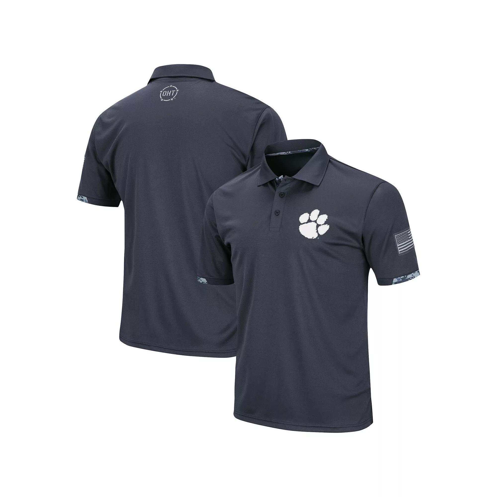 Men's Colosseum Charcoal Arkansas Razorbacks Big & Tall OHT Military Appreciation Digital Camo Polo,  Product Image