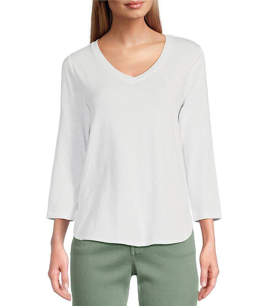 Tommy Bahama Ashby Isles Slub Rib V-Neck 3/4 Sleeve Tee Product Image