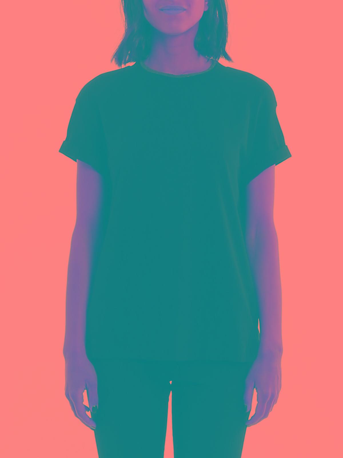 BRUNELLO CUCINELLI Women Stretch Cotton Jersey T-shirt With Precious Faux-layering In Black Product Image