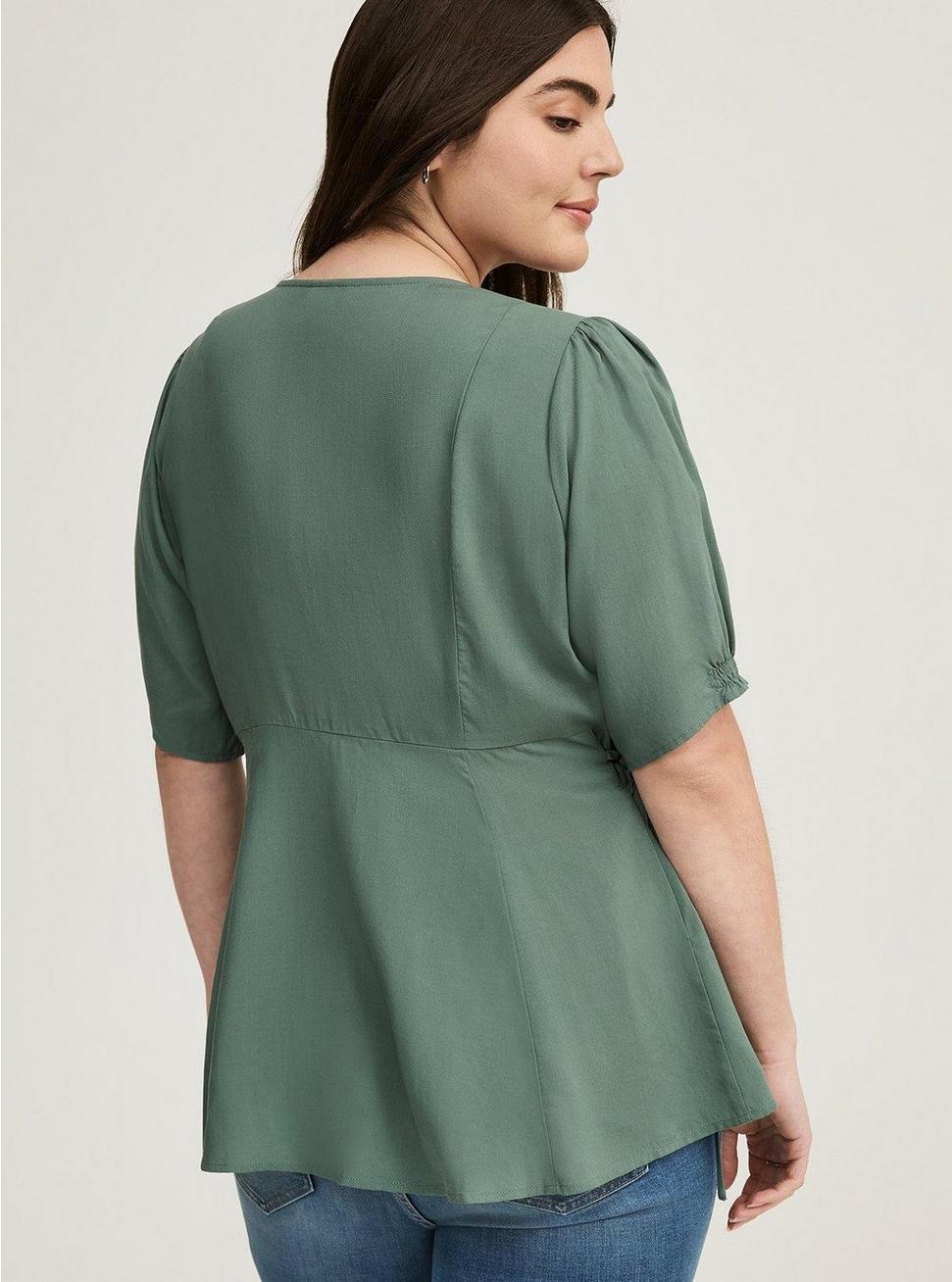 Challis Side Tie Short Sleeve Top Product Image