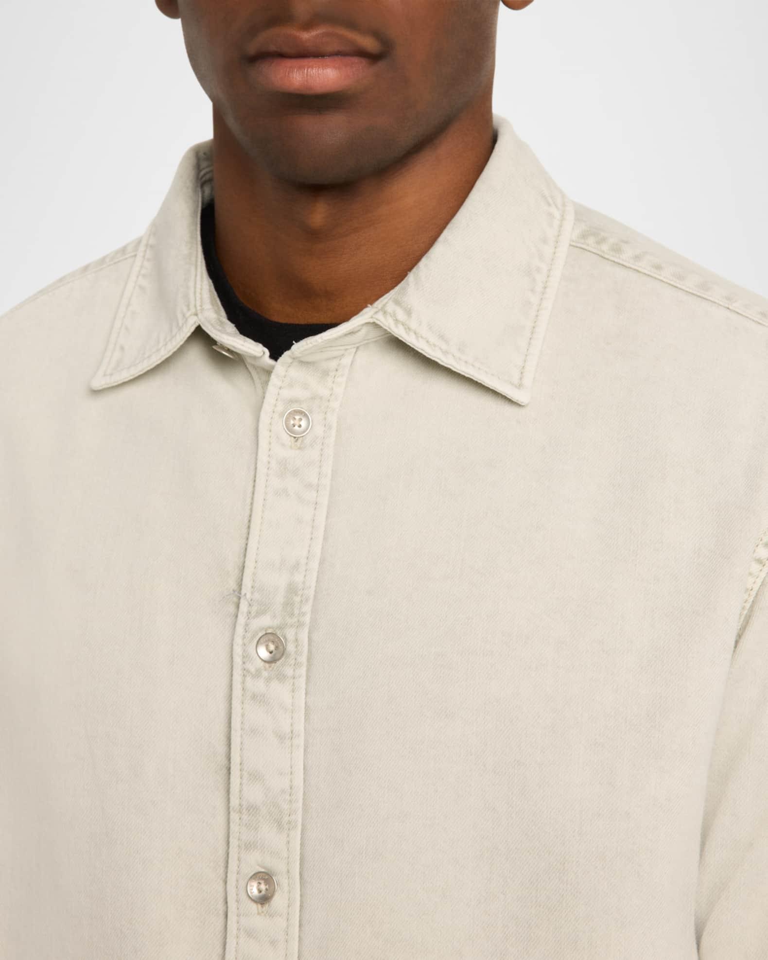 Men's Matthew Denim Casual Button-Down Shirt Product Image