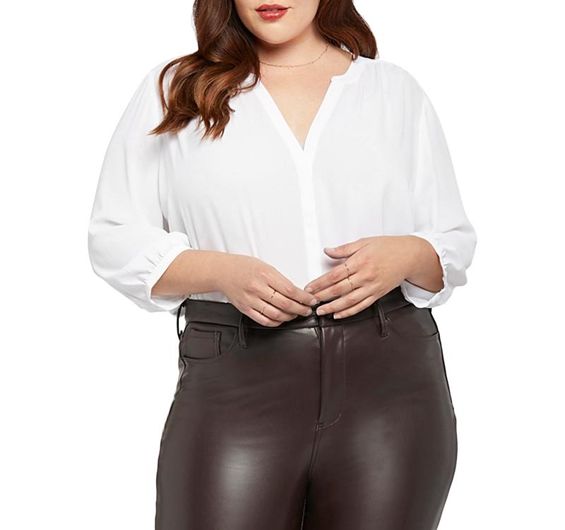 Nydj Plus Size Marilyn Faux Leather Pants Product Image