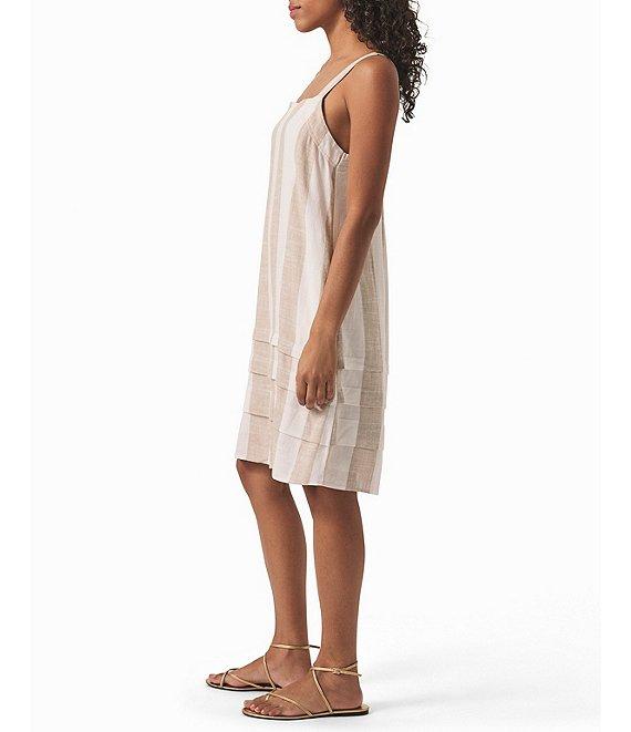 Splendid Celine Knit Striped Square Neck Sleeveless A-Line Mini Dress Product Image