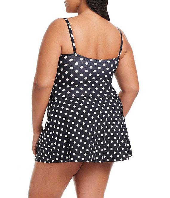Bleu Rod Beattie Plus Size Double Trouble Sweetheart Neck Shirred Underwire Swim Dress One Piece Swimsuit Product Image