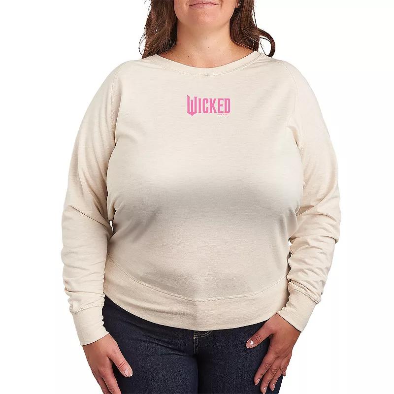 Plus Size Wicked Logo French Terry Long Sleeve Tee, Womens Product Image