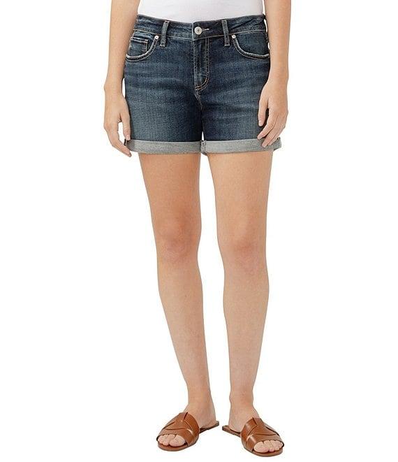 Silver Jeans Co. Elyse Mid Rise Curvy Fit Shorts Product Image