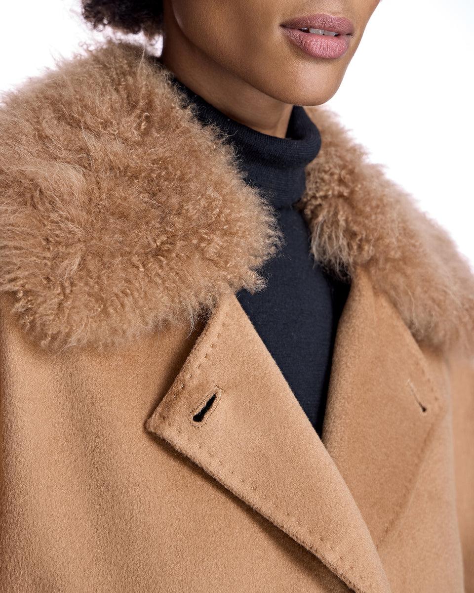 Cashmere Belted Coat with Cashmere Goat Shirt Collar-Maximilian Product Image